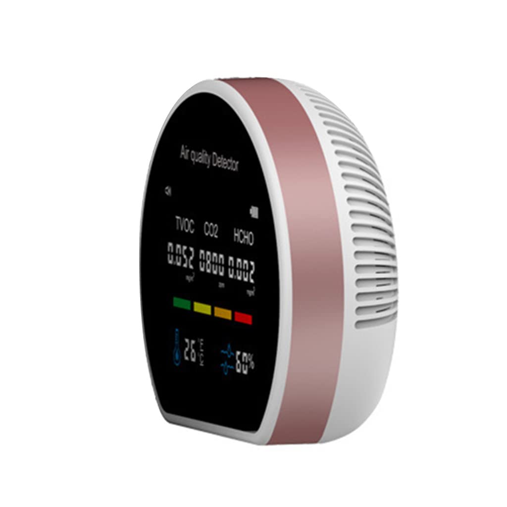 CO2 HCHO TVOC Detector with High Accuracy Air Monitor Temp Humidity Portable Carbon Dioxide Detector Carbon Dioxide for Home Portable
