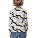 MZERSE Soft Kids Crew Neck Pullover Gold Black And White Marble, Long Sleeve Sweatshirt for All Seasons, 8-10Y