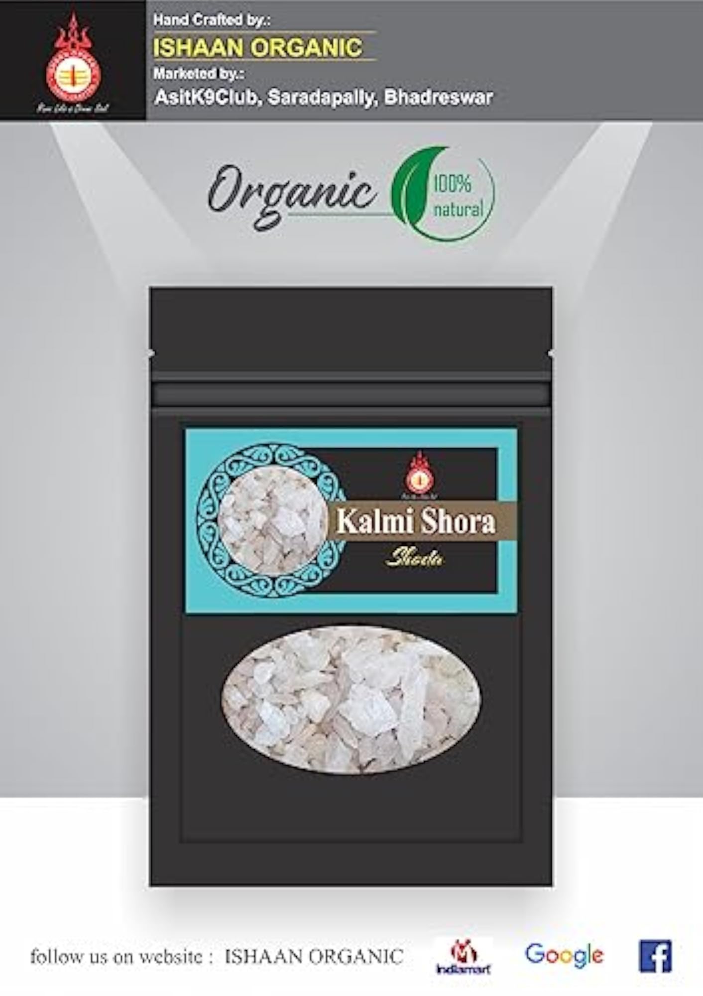 Ishaan Organic Kalmi Shora, 100 Grams Natural Herb