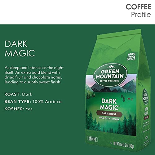 Green Mountain Coffee Roasters Dark Magic, Ground Coffee, Bagged 18 oz