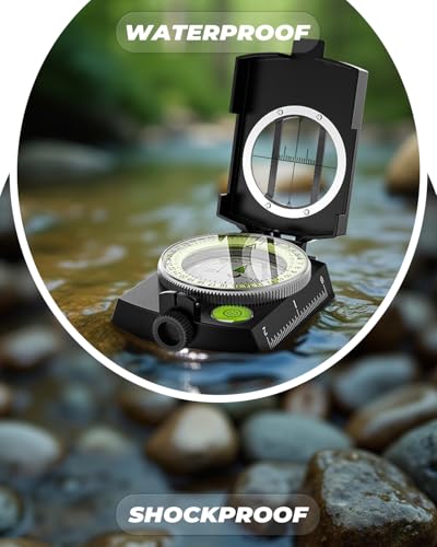 image for Compass, Sportneer Compass Hiking Survival Compass Military Grade Wate