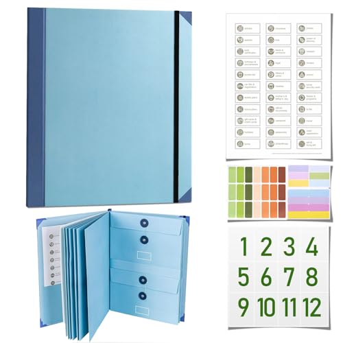 Image of If I Die Binder - Veleron Life Organizer,in Gase I Go Missing Binder - The Folio Life Organizer for Important Documents,Life Book Document Organizer(Blue)