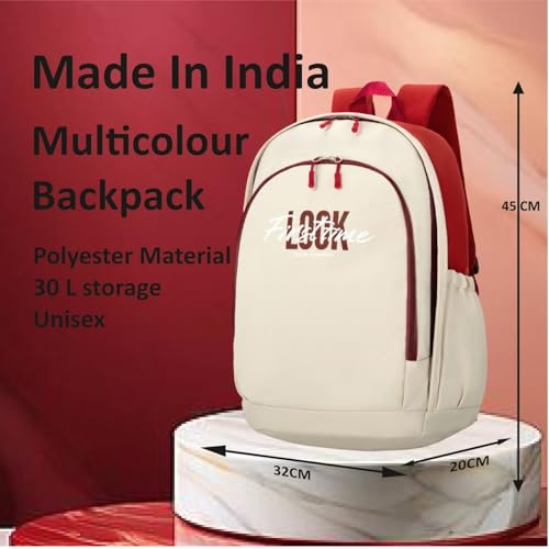 Image of Tinytot 30 Litre Japanese Korean Style School Bag Water-Resistant Laptop & Travel Backpack - Unisex Large 18 Inches Multipurpose Student Backpack for Boys & Girls, Men & Women