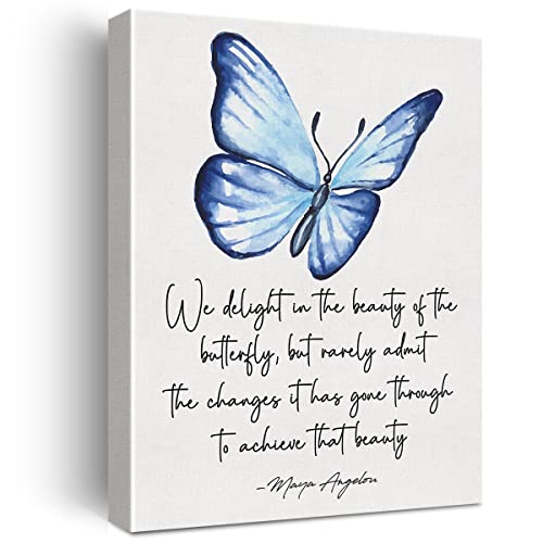 Inspirational Quote We Delight in the Beauty of the Butterfly Painting Canvas Wall Art Office Home Decor Motivational Poster Picture Artwork 11.5