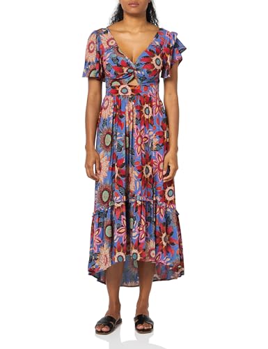 Image of Angie Women's Angie Women's Deep V Maxi Dress with Cutout