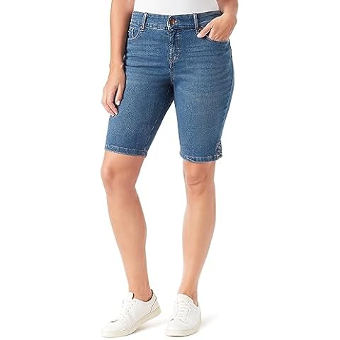 Vintage America Blues Women's Size Boho Slim Stretch Denim Bermuda Short, Wistful, 16 Plus Cover