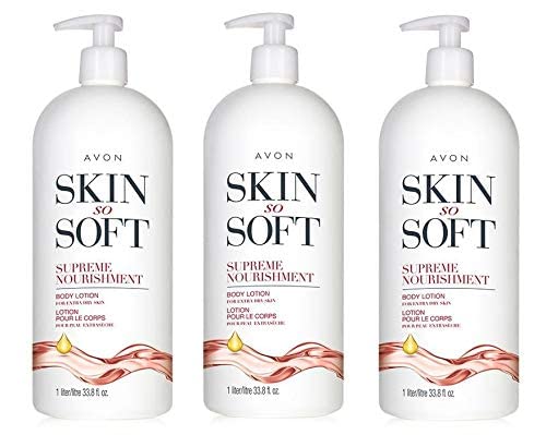 Avon ski so soft Supreme Nourishment Body Lotion for extra dry skin 33.8 fl.oz lot 2 bottles