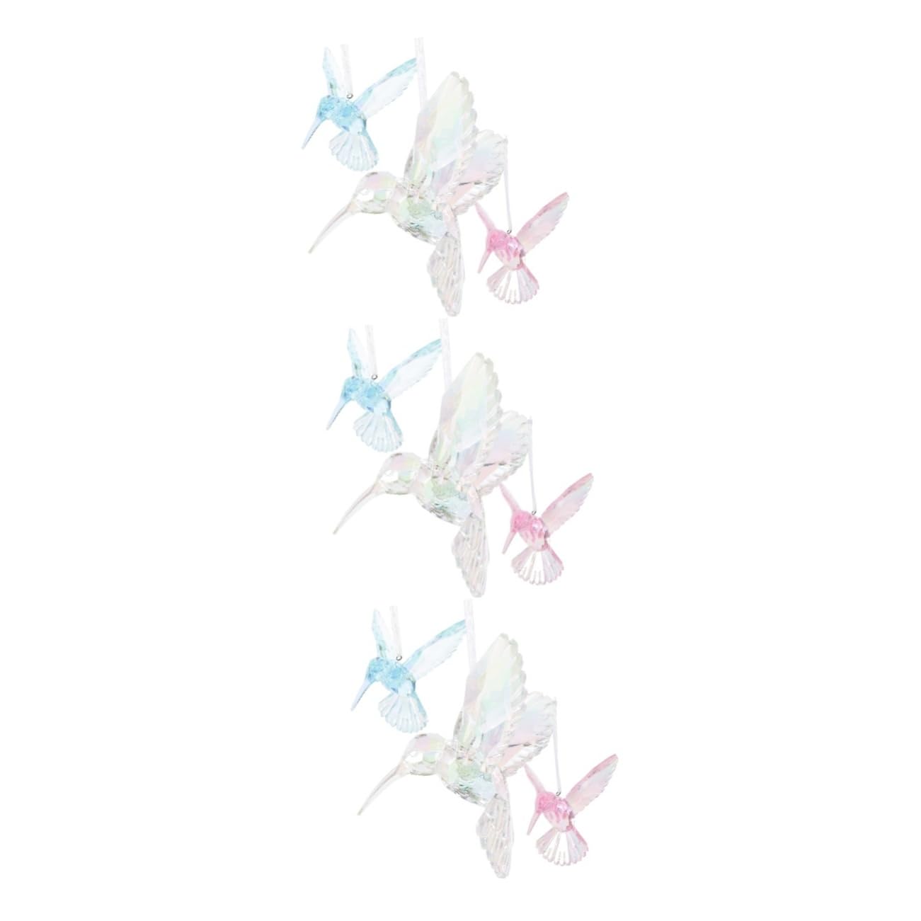 Zerodeko 9stücke Teiliges Acryl Hummingbird Ornament Bunte Hängende Vogel-Dekoration Für Weihnachten Garten Und Feste Für Kreative Wohnraumgestaltung Fliegende