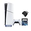 PlayStation 5 Slim Digital Edition Fortnite Cobalt Star Bundle and Mytrix Controller Case - White, Slim PS5 825GB PCIe SSD Gaming Console