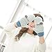 ENticerowts Moda Mujer Invierno Cálido Grueso Tejido Flip Cover Guantes Sin Dedos...