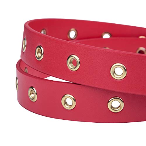 Sportmusies PU Leather Belts for Women, Fashion Soft Skinny Waist Belt for Jeans Dresses 3cm Wide3