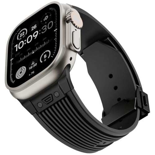 SEURE Soft Silicone Sports Strap for Apple Watch Ultra 2/Ultra 49mm, Series 9/8/7 45mm, SE2/6/SE/5/4 44mm, 3/2/1 42mm - Image 3