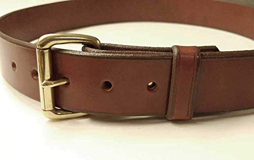 Equestrian Leather Rider's Belt 1 1/2 inch with or without Custom Engraved Solid Brass Plate(s)3