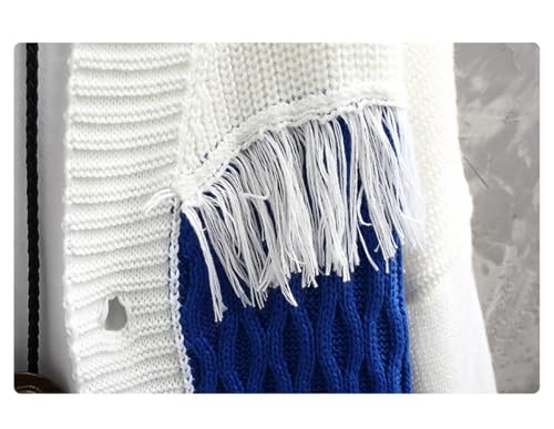 Men's Knitted Cardigan V Neck Loose Fit Casual Sweater Embroidered Patchwork Vintage Hip Hop Style4