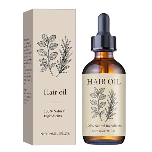 Olio per Capelli Ricci,59ml Olio Riparatore per Capelli Danneggiati -