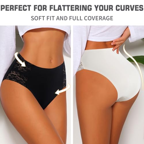 Image of Eiggam Women's Cotton Bikini Panties,High-Cut Full Coverage Stretch Cool Underwear for Women