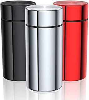 Portable Aluminum Storage Jar 3-Pack,Airtight Smell Proof Container , Metal Waterproof Small Bottle Multipurpose Container for Coffee & Teas, Herb Spices Container Screw-Top Lid Lock Odor