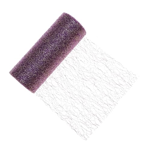 IWOWHERO 1pc 10 Poly Mesh Ribbon Fabric Spool Tulle Net Pink Tulle Fabric Black Tutu Pink Decor Christmas Party Ribbon Decoration Wedding Decoration Silk Tulle Fabric Tulle Yarn Purple