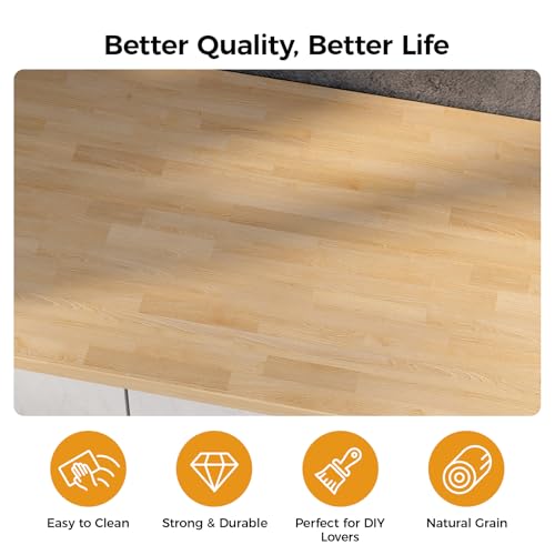 Encimera de Madera Maciza de Abedul de 3 pies miniatura 6