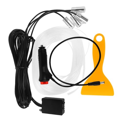 STOBAZA Led Lights for Car Interior Fiber Optic Decorative Strips 1 Set 4 Ways Lighting
