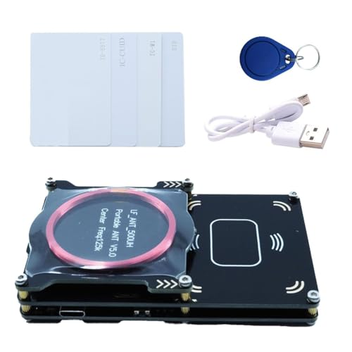Bortivier Lector de Tarjetas RFID Proxmark3 512M Easy V5.0 RDV4, Copiadora, Duplicadora y Descifradora de Tarjetas de Identificación con Memoria IC y Antena Integrada.