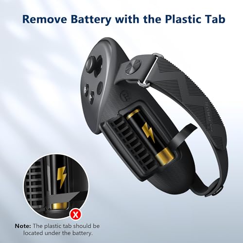 AMVR for quest 3 Controller Grip Cover VR Accessory with Battery Opening with Wrist Knuckle Strap (Not Compatible with Batteries with Official Charging Dog)