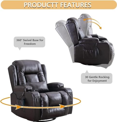 Sillón reclinable masaje con función giratoria miniatura 3