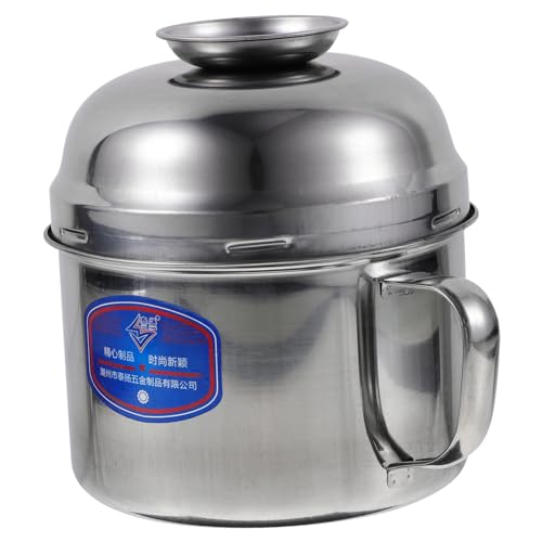 BRIGHTFUFU Large Capacity Stainless Steel Fast Food Bowl Dual for Ramen Soup Reusable Portable Container for Camping Home and Restaurants