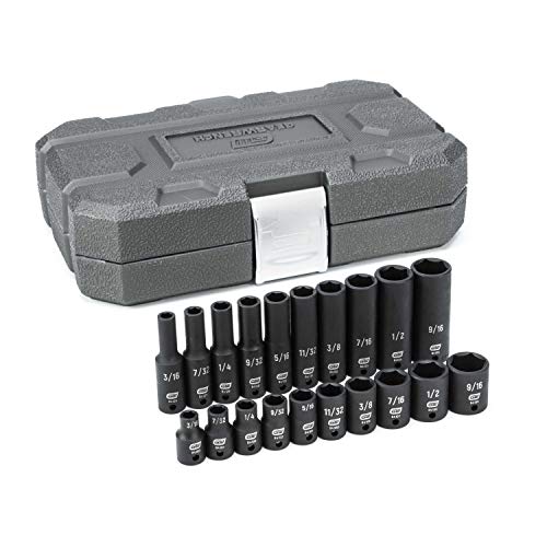 GEARWRENCH 20 Pc. 1/4' Drive 6 Pt. Standard & Deep Impact Socket...