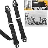 PineAngle Anti Tip TV & Furniture Straps - Wall & Furniture Anchors for Baby proofing & Child safety-Metal parts-Heavy Duty-Adjustable-Latches-Earthquake proof-All Mounting Hardware included-2 Pk