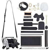 WEBEEDY Leather Bag Sewing Kit DIY Crossbody Bag Making Kit DIY Bag Kit for Women with Sewing Craft Tool and Instruction,Handmade PU Leather Puese Kit Handbag Making Kit for Adults Unique Gift(Black)