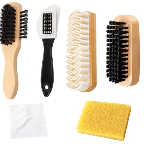 Wildlederbürste Schuhputzsets Mit 6 Teilen Inklusive Radiergummi Und Reinigungstuch Schuhbürste Wildleder Für Rauleder Und Nubukleder Praktisches Set Zur Schuhpflege