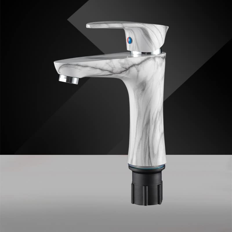 24x7 eMall PVC Basin Mixer Faucet Tap White Marble Design Hot and Cold Bathroom Tap Short Body - 7 Inches (B0B7RZTT1N) Amazon Price History, Amazon Price Tracker