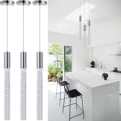 3 Lights/Pack LED Pendant Lights for Kitchen Independent LED Dimmable Light Modern Crystal Island Lights Pendant Lighting Light Fixture Chandeliers for Dining Room Bedroom Hanging Light 3 Lights/Pack LED Pendant Lights for Kitchen Independent LED Dimmable Light Modern Crystal Island Lights Pendant Lighting Light Fixture Chandeliers for Dining Room Bedroom Hanging Light