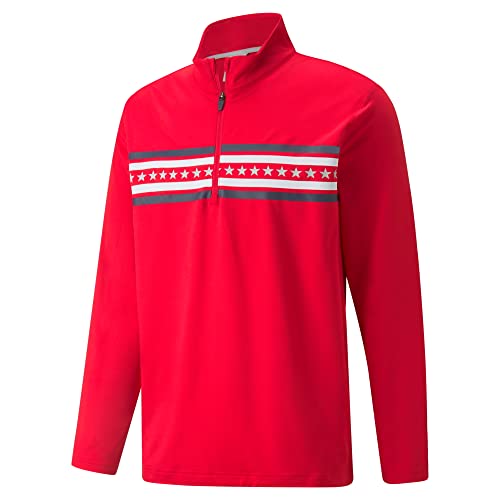 PUMA GOLF Volition Independence pull de golf fermeture éclair 1/4 bleu marine
