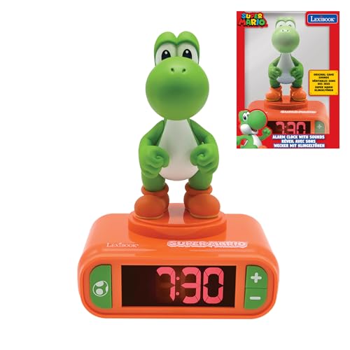 Lista de Relojes Lego para comprar online. 42 LEXiBOOK, Super Mario, Yoshi Reloj Despertador de luz Nocturna, Sonidos y melodías, visualización retroiluminada LCD, Luminosa, repetición, Rojo/Verde, RL800NI1