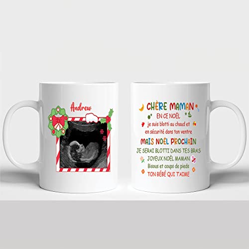Lalasol Mug Votre Prénom Et Photo De Bébé Personnalisé - Idée Cadeau Pour Future Maman Pour Noël - Tasse Pour Nouvelle Maman - Imprimé en France Cover