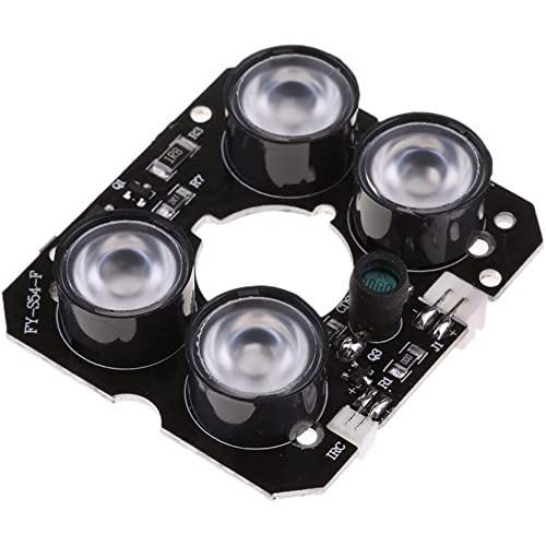 CENPEK 850 nm Infrarot-LED-Array-Platine, IR-Beleuchtung mit IR-Reichweite bis zu 30 m, für alle Arten von Kamera-Modulen, Leistung DC 12 V