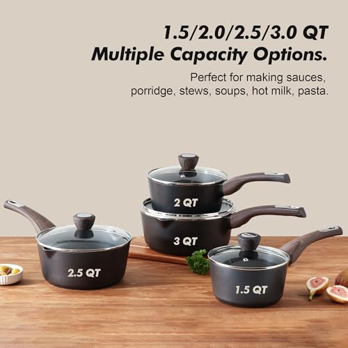 SENSARTE Nonstick Sauce Pan with Lid, 3.0 Quart Saucepan with Double Spout, Multipurpose Large Cooking Pot, Non toxic Kitchen Sauce Pot, Non stick Saucier Pan, Induction Comptable, PFOA Free - Image 6