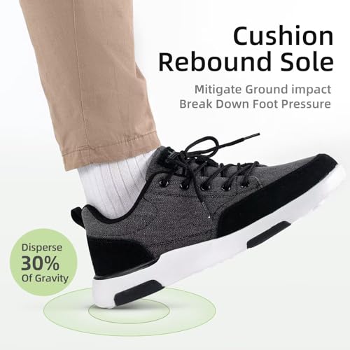 OrthoComfoot Men's Orthopedic Arch Support Walking Shoes: Comfortable Heel Spurs Plantar Fasciitis Fashion Shoes, Breathable Orthotic Tennis Sneakers for Foot and Heel Pain2