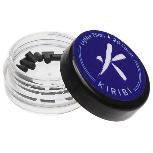 Lighter Flints - Soft Flint for Steel Strikers & Soft-Flame Pipe Lighters, 20 Count