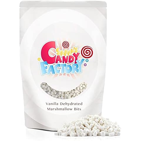 Sarah's Candy Factory Vanilla Mini Dehydrated Marshmallow Bits in Resealable Bag, 1lb Cover