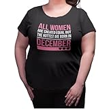 Birthday Month Tshirt Hottest Women are Born in December Adult Women Novelty tshirt Graphic T-Shirt for Girl for Birthday Gift (XL, December)