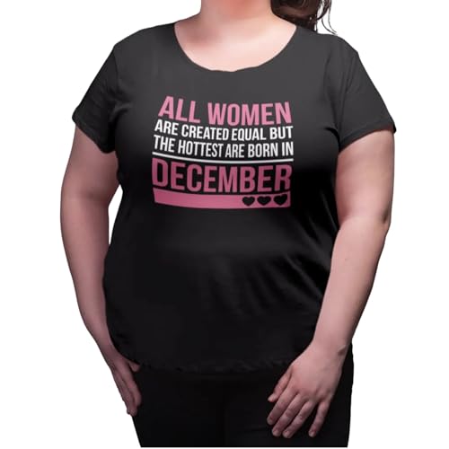 Birthday Month Tshirt Hottest Women are Born in December Adult Women Novelty tshirt Graphic T-Shirt for Girl for Birthday Gift (XL, December)