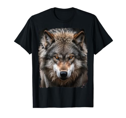 I Love Wolves Nature Wolf Eyes Wilderness Portrait T-Shirt