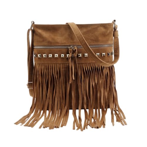 Sac bandoulière femme à franges Healvian pour un look bohème chic en terrasse