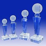 Crystal Sports Basketball Awards Personalized Championship Trophy on Monument Base Fantasy Victory A