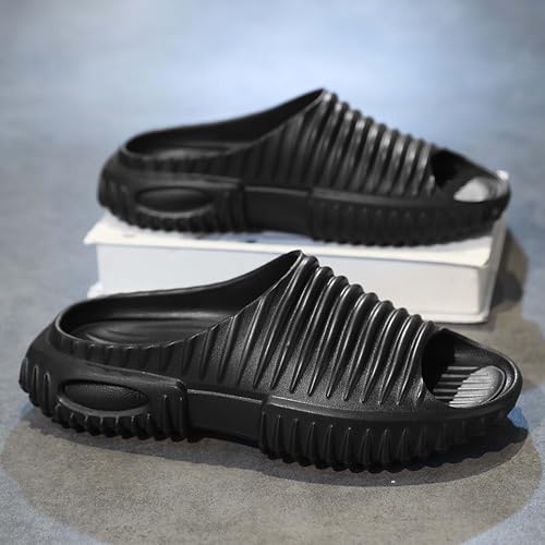 Men's summer thick soled non slip household slippers, quick drying lightweight shower shoes2