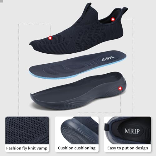 Image of MRIP Mens Slip On Walking Shoes Lightweight Comfortable Gym Workout Running Shoes Mesh Breathable Cushion Fashion Tennis Athletic Casual Sneakers