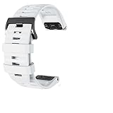 MAKAZHZZRM Cinturino sportivo impermeabile in silicone for Garmin 965, 955, Fenix 7, 935, 945, 265, 255.(White)